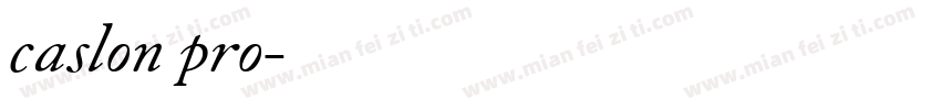 caslon pro字体转换